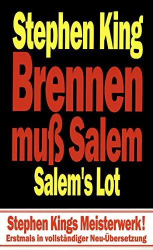 Stephen King: Brennen muss Salem (German language, 1996)